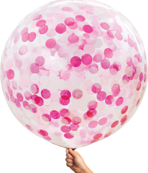 Confetti-Filled Round Giant 90cm Helium Balloons