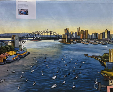 PAINTING Bridge and Opera House view from North Sydney