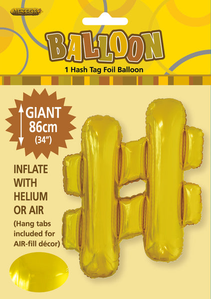 Giant Gold 86cm Helium Balloon Letters & Numbers