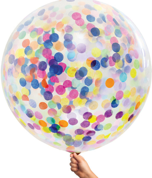 Confetti-Filled Round Giant 90cm Helium Balloons